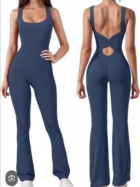 Amazon  Navy Jumpsuit with Twist Back